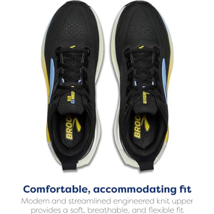 Brooks Glycerin GTS 23, Laufschuhe mit atmungsaktivem Mesh-Obermaterial, moderater Dämpfung und Gummisohle, schwarz – Bild 4