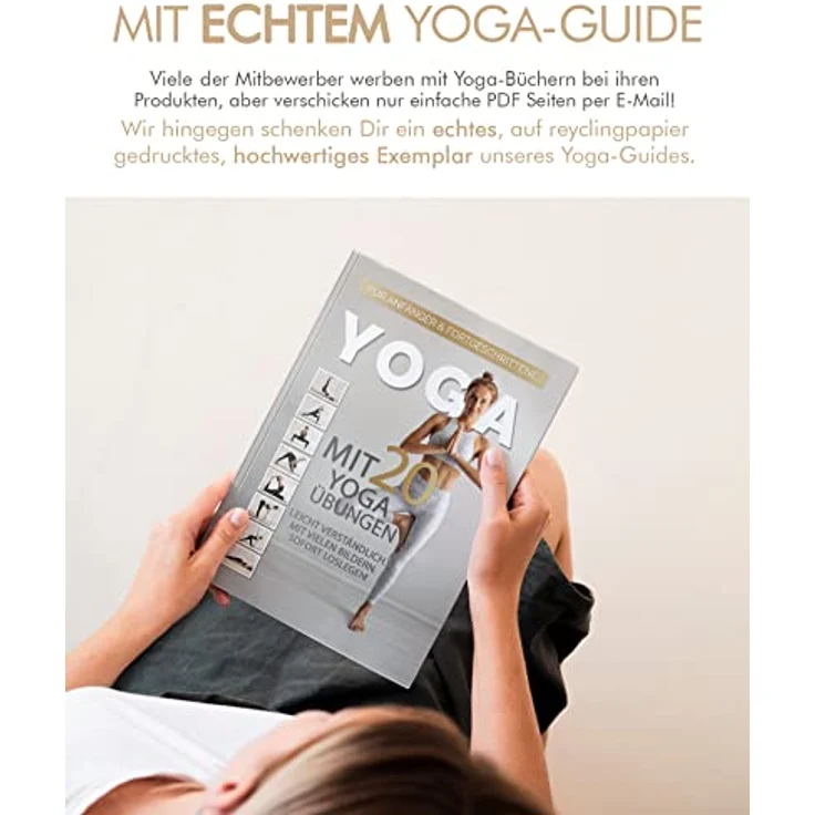 AMITYUNION Yoga Block 2er Set Kork - Nachhaltige Hatha Klotze mit Trainingsheft, 75 mm, rutschfest und hautfreundlich, ideal für Anfänger und Fortgeschrittene – Bild 3