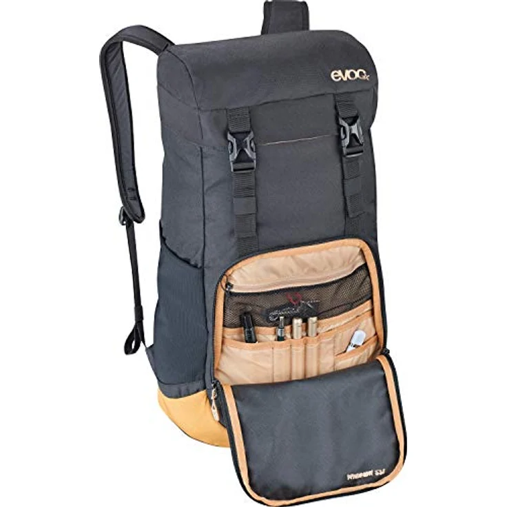 EVOC MISSION 22, Schwarzer Wanderrucksack mit gepolstertem Laptopfach und Organisierfächern, 15 x 25 x 42 cm, 600 g – Bild 3