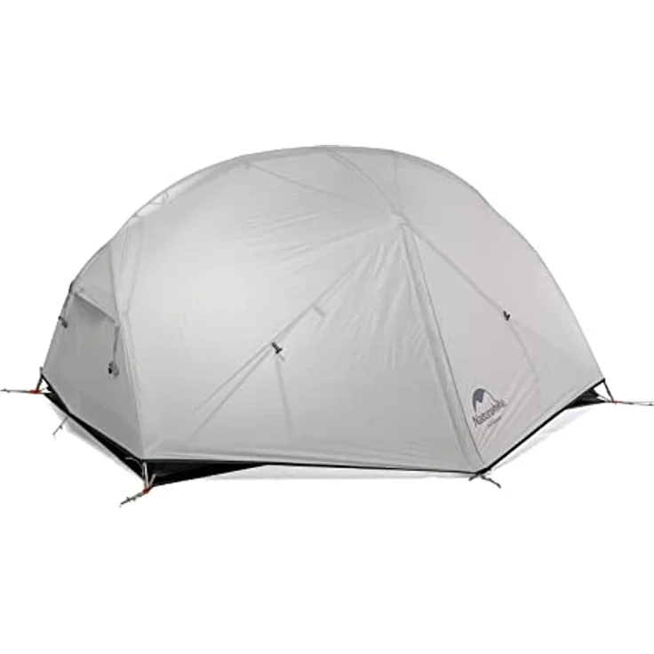 Naturehike Mongar Ultralight Zelt, 2-Personen Campingzelt aus wasserdichtem 20D Nylon in Grau, leicht und atmungsaktiv mit 2 Türen und Foyer-Design – Bild 1