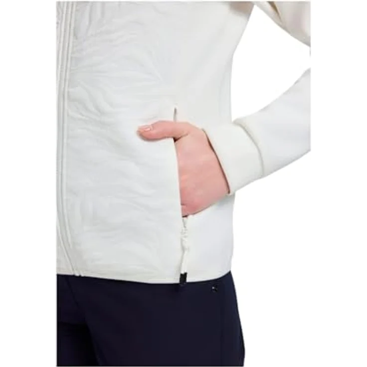 Icepeak Amberg Kapuzenjacke Damen, Midlayer mit Raglanärmeln, feste Kapuze, zwei Reißverschlusstaschen, Natural, Gr. L – Bild 2