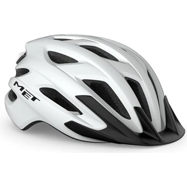 MET Crossover, Velohelm (52 - 59 cm) mit integriertem LED-Rücklicht und unsichtbarem Visierclip für Stadt- und Geländefahrten – Bild 1