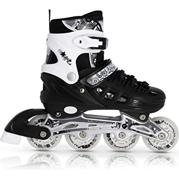 Nils Extreme 4in1 Inline Skates, verstellbare Schlittschuhe und Inliner für Kinder und Erwachsene, ACEB7-Lager, Blau, Größe 39-42, NH10911 – Bild 2