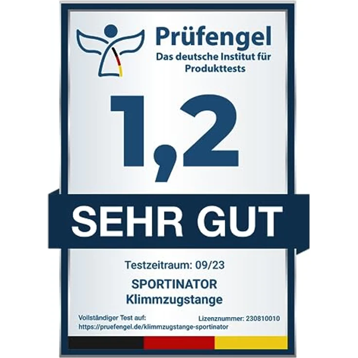 SPORTINATOR® Klimmzugstange zum Einspannen im Türrahmen, für dein Home-Gym. Länge 60–102 cm, kompakt, sicher & schnell ohne Bohren, belastbar bis 150 kg – Bild 2