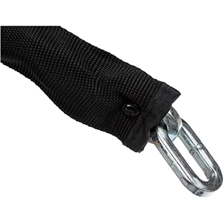 ABUS Kette 6KS, 6 mm starke Fahrradschlosskette, 110 cm lang, schwarz, mit Textilschlauch und Power Link Technologie – Bild 4