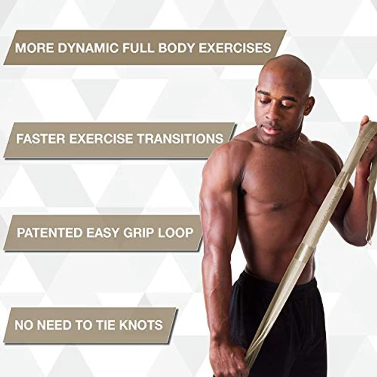 THERABAND CLX Latexfreies Widerstandsband, 110 Schlaufen für Pilates, 22 Meter, Gold, maximale Flexibilität für Fitness und Physiotherapie – Bild 2
