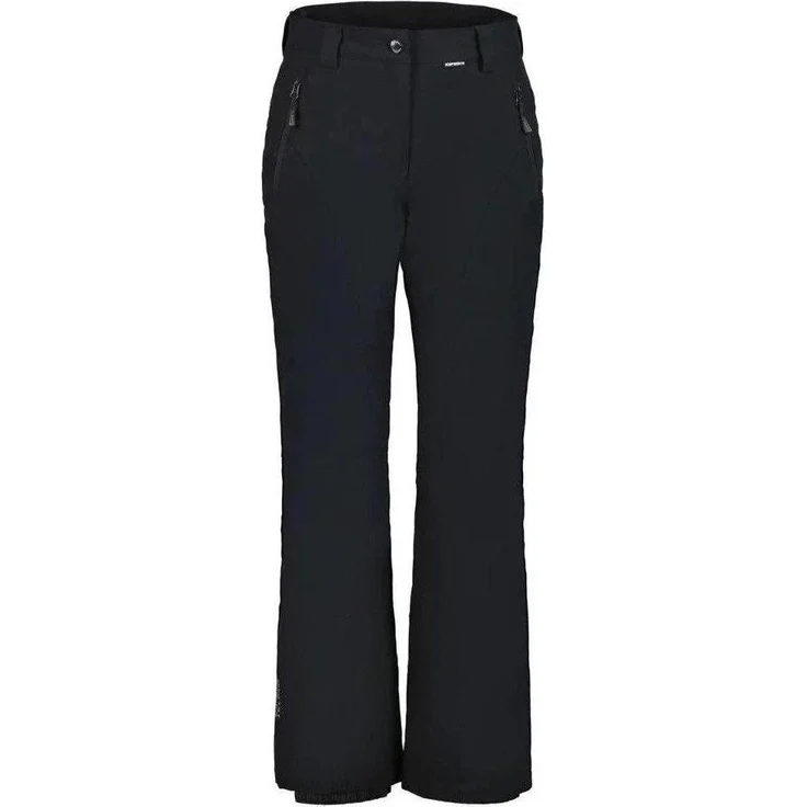 Icepeak Damen FREYUNG Skihose, wasserabweisend und atmungsaktiv, Slim Fit, schwarz, Größe 46