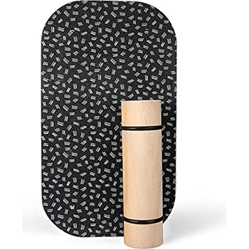 Healfith Balance Board Erwachsene - Holz Gleichgewichtstrainer Mit Rolle & Halbkugel Bis 204kg