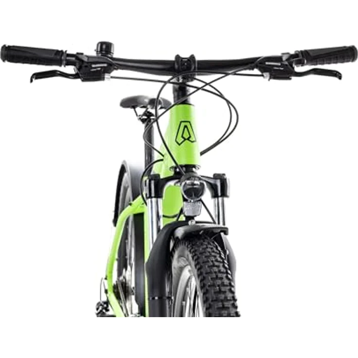 Axess SANDEE ATB Hardtail Mountainbike, 27.5 Zoll, grün, mit 2x7-Gang Shimano Schaltung und LED-Lichtanlage – Bild 4