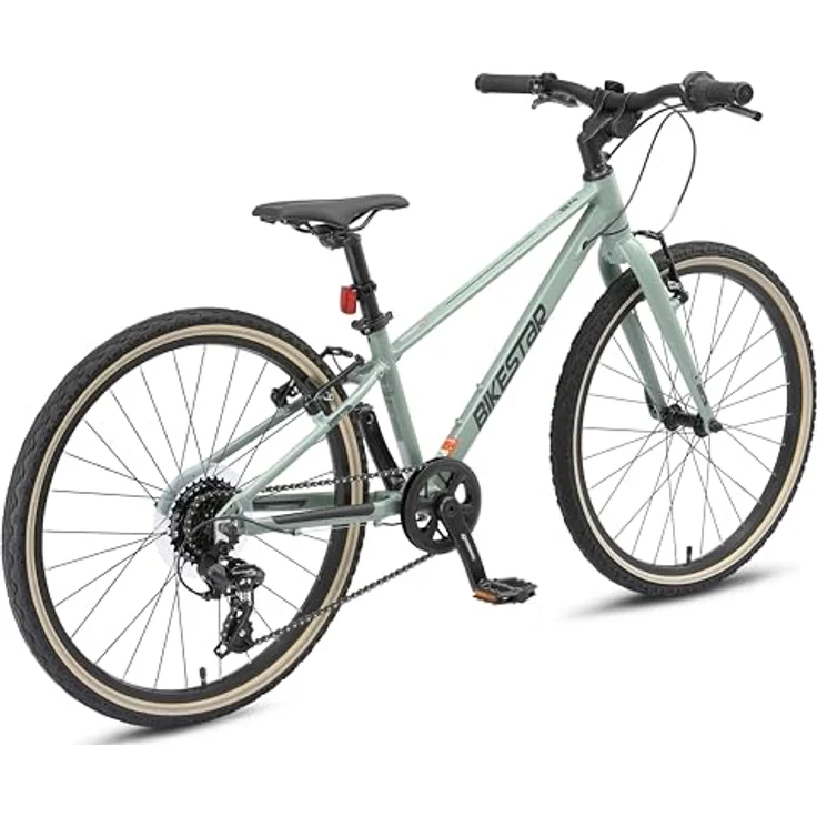 Bikestar Kinderfahrrad Leichtgewicht 9 kg 24 Zoll Aluminium ab 8 Jahre, 8 Gang Shimano RD-M2005 Schaltwerk, Reflektierende Reifen – Bild 5