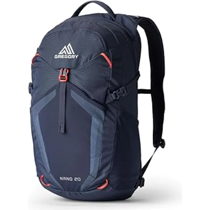 Gregory Nano 20, Wanderrucksack 52 cm, 20 L, 0.54 KG, Blau (Spark Navy) mit gepolstertem Airmesh-Schultergurt und elastischen Seitentaschen – Bild 1