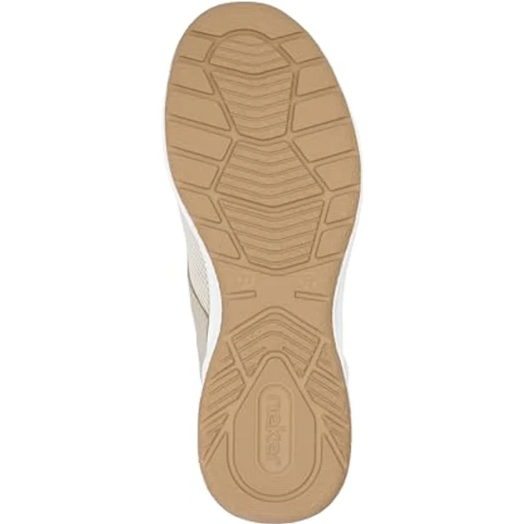 Rieker Damen Halbschuhe M5665-60, beiger Slipper mit hohem Komfort und coolem Design – Bild 8