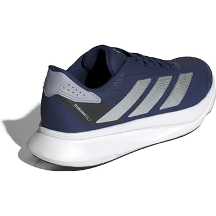 adidas Duramo SL 2 Laufschuhe, Mesh-Obermaterial, LIGHTMOTION Zwischensohle, dunkelblau/silber metallic, EU 47 1/3 – Bild 8