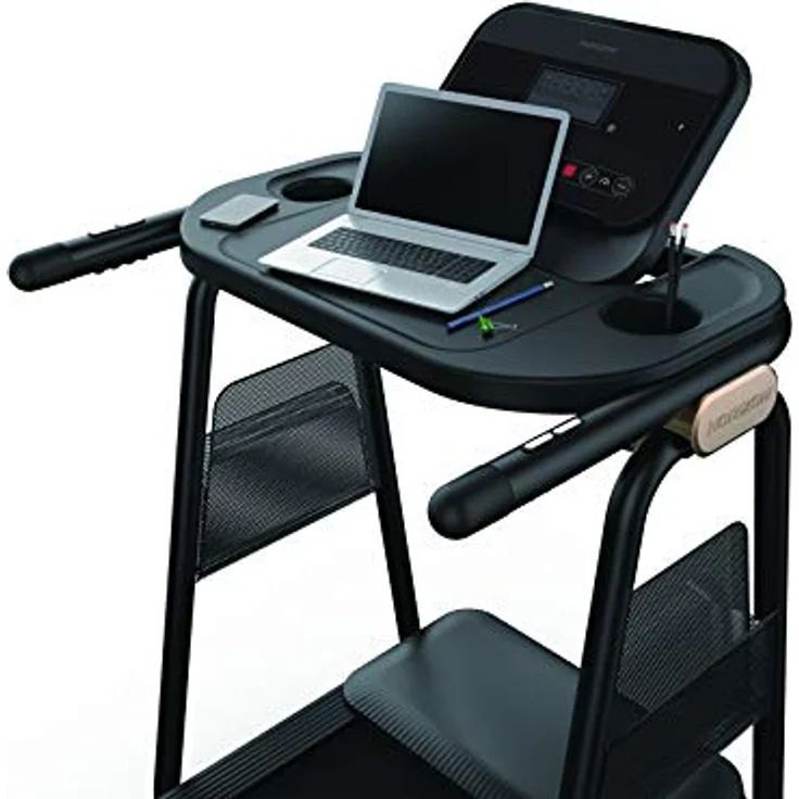 Horizon Fitness Citta TT5.0 Ablagetisch, 26,5 x 77 x 4 cm, schwarz, einfach anbringbares Zubehör für Dokumente, Laptop, Tablet und Getränke – Bild 1
