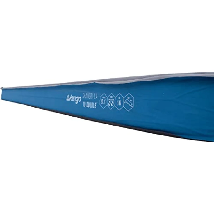Vango Shangri-La II 10 Double, Selbstaufblasende Isomatte mit vertikalen Wänden und kompaktem Packmaß, 200 x 132 cm, grau – Bild 3
