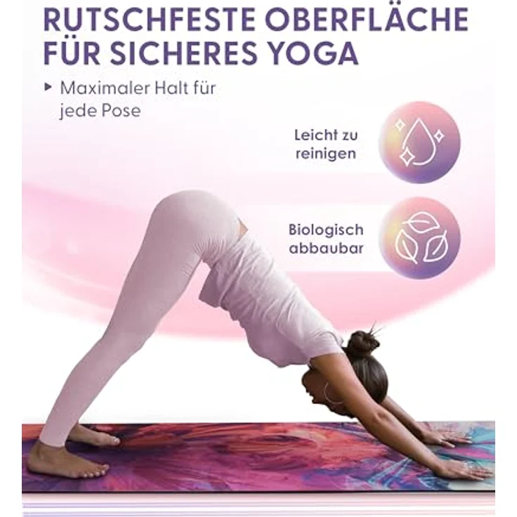 CASAFIT Casa Fit Premium Yogamatte, rutschfest, extra dick und langlebig, ideal für Yoga, Pilates und Gymnastik – Bild 3