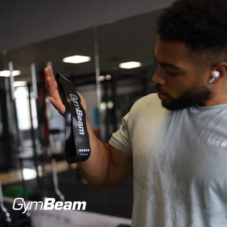 GymBeam 5er-Set Fitnessbänder, Widerstandsbänder mit verschiedenen Widerstandsstufen für Krafttraining, Yoga und Pilates, kompakt und praktisch – Bild 5
