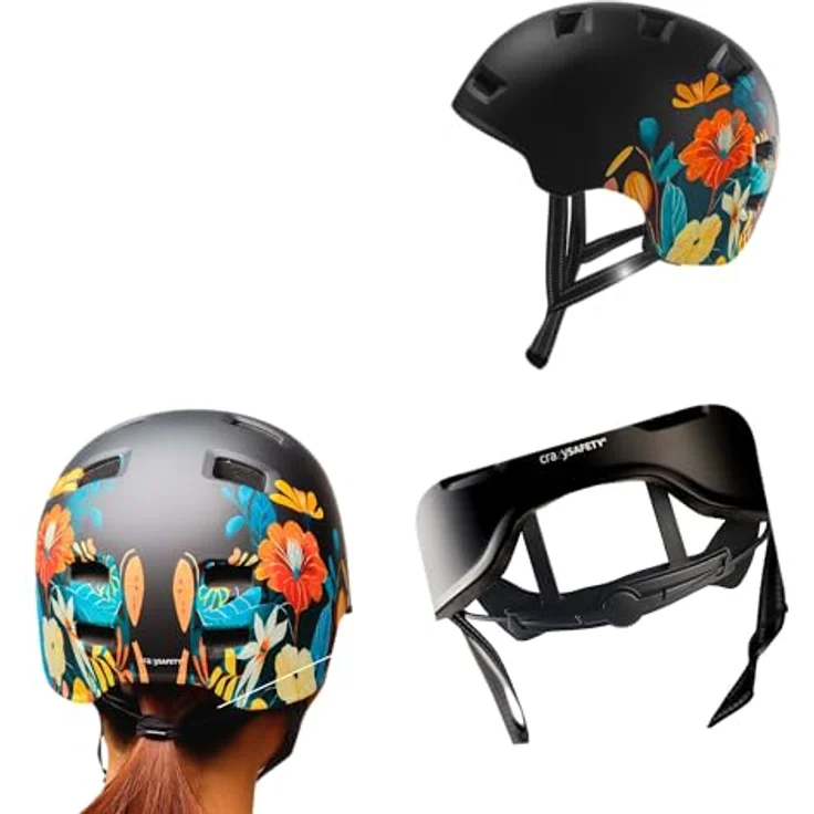 Crazy Safety Rampage Flower, Velohelm für Kinder, 57-61 cm, ergonomisches Design, max. Sicherheit und Komfort – Bild 4