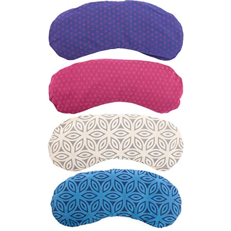 Bodhi Weiches Augenkissen aus Baumwolle | Füllung aus Bio-Leinsamen & Bio-Lavendel | Vegan | Augenmaske für Yoga, Entspannung & Meditation | Lotus, blau - Preisvergleich – Bild 2