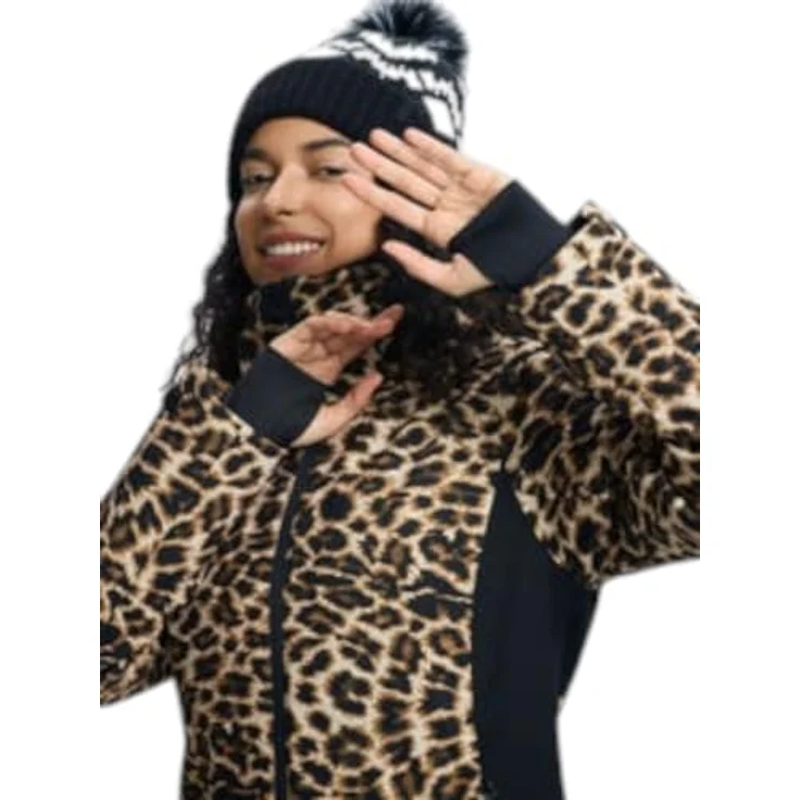 Icepeak ICEPEAK FOWLER, Damen Skijacke leoprint 36, spritzwasserfest, winddicht, atmungsaktiv, hellbraun – Bild 4