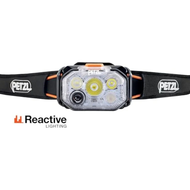 PETZL Swift RL, 1200 Lumen Stirnlampe mit REACTIVE LIGHTING, wiederaufladbar und ultraleicht, schwarz – Bild 2