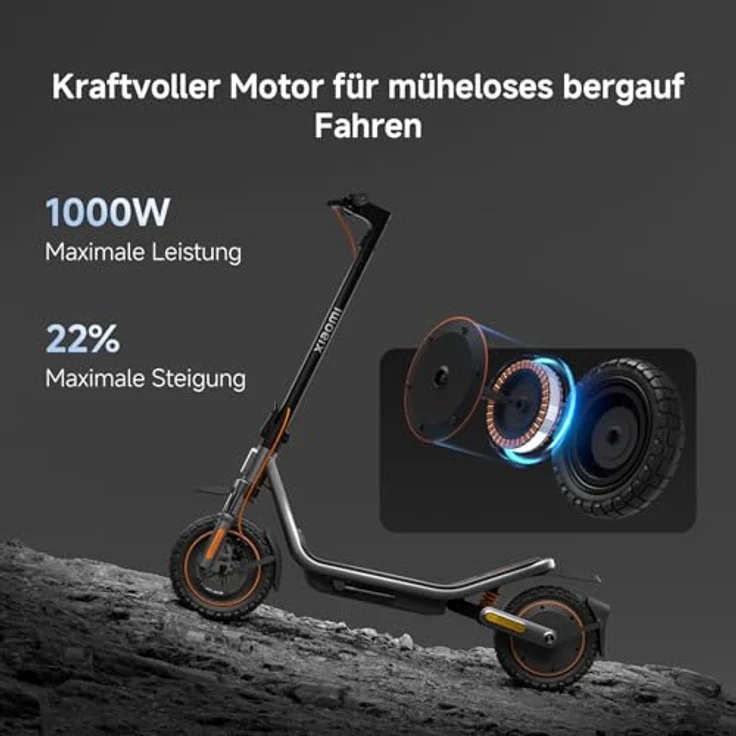 XIAOMI Electric Scooter 6 Pro E-Scooter, 12 Zoll Offroad-Reifen, 70 km Reichweite, 1000W, Vollfederung, App, Schwarz – Bild 5