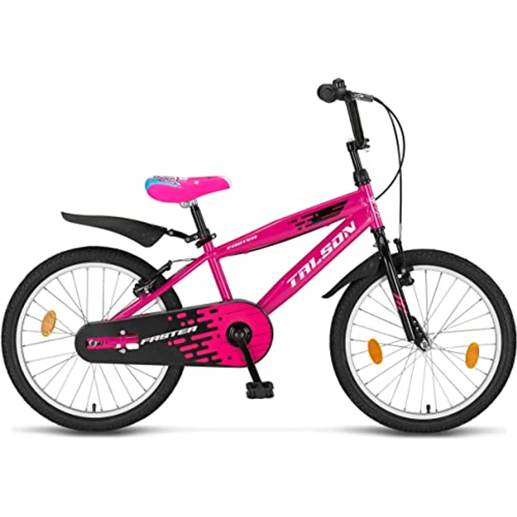 Talson Kinderfahrrad 20 Zoll Single Speed, mit Kettenschutz, Seitenständer und Zubehör, Blau – Bild 3
