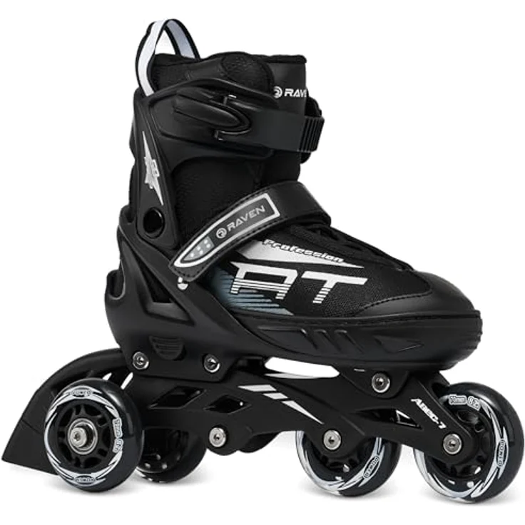 RAVEN Profession 3in1 Inlineskates, verstellbare Rollschuhe für Kinder und Erwachsene, schwarz, Größen 35-39 (23cm-25,5cm) mit Shock-Absorbing-System und Triple-Vent-Technologie – Bild 4