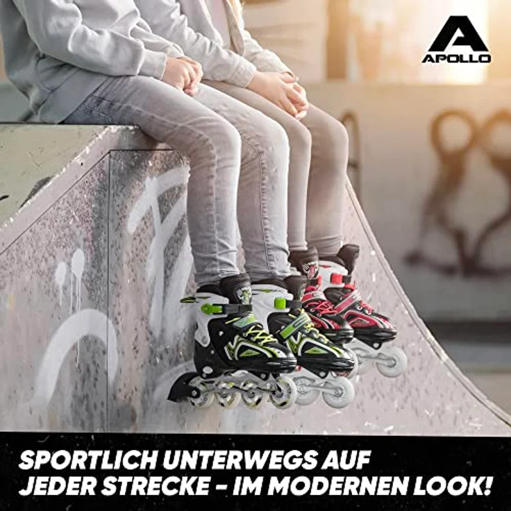 Apollo Inlineskates Super Blades X-Pro LED, verstellbare Größe, mit leuchtenden LED Wheels, für Kinder - blau – Bild 6