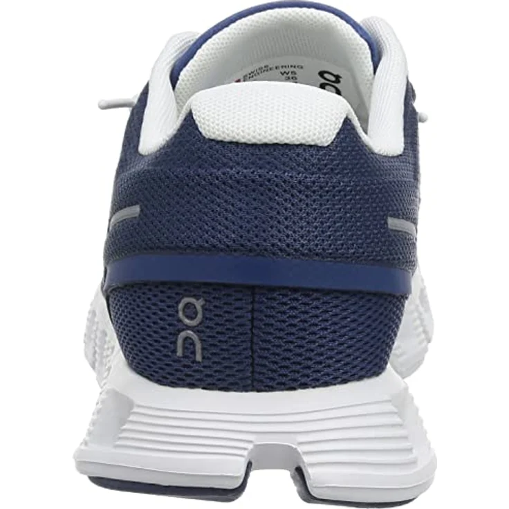 ON Cloud 5 Denim, Laufschuhe für Damen mit gutem Halt, Synthetik-Obermaterial, weiß – Bild 3