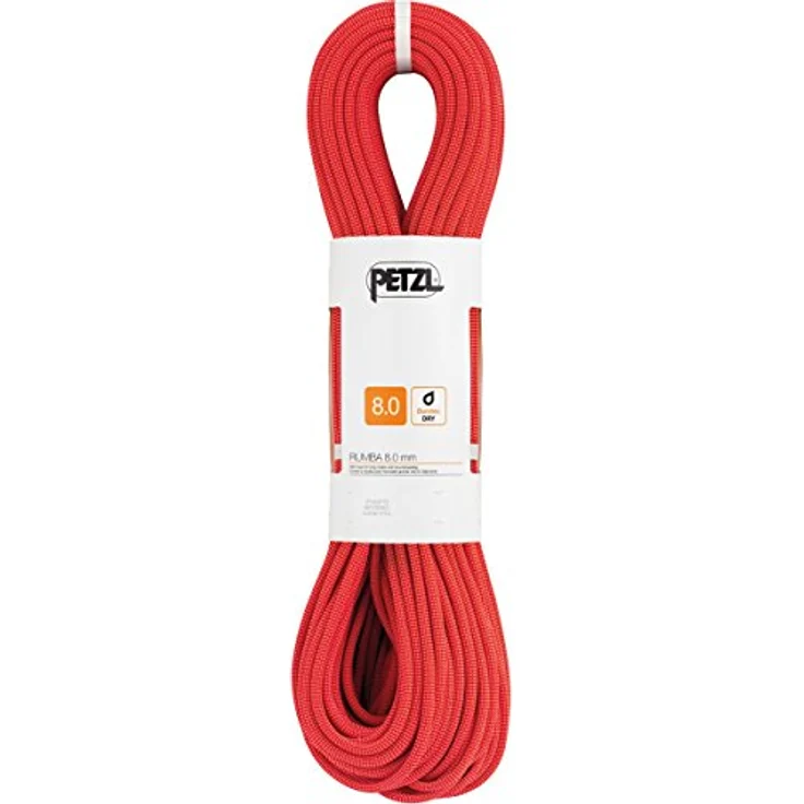 PETZL Verticality, Halbseil für Erwachsene, rot, 50m, Wasserabweisend, 8 mm Durchmesser, für Fels, Schnee und Eis – Bild 3