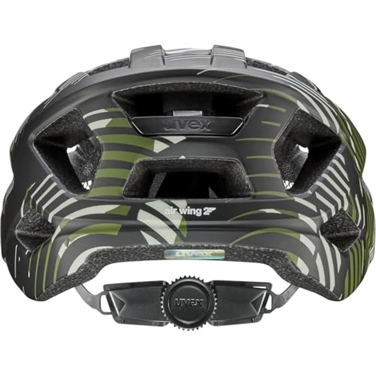 Uvex Air wing 2 cc, Unisex Fahrradhelm in Schwarz und Grün, 50-54 cm, leicht mit integrierter Sonnenblende und guter Belüftung – Bild 2