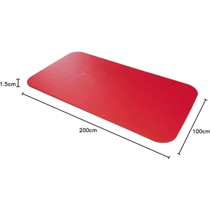 Airex Gymnastikmatte Corona 200, rutschfeste Trainingsmatte mit antibakterieller Veredlung, rot, 200 cm x 100 cm, 1,5 cm Dicke – Bild 7