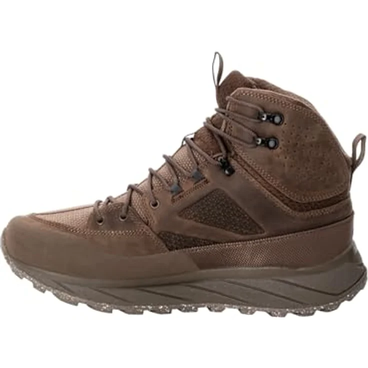 Jack Wolfskin Terraquest Texapore Mid M, Herren Wanderschuhe, wasserdichtes Nubukleder, braun, Größe 47 – Bild 1