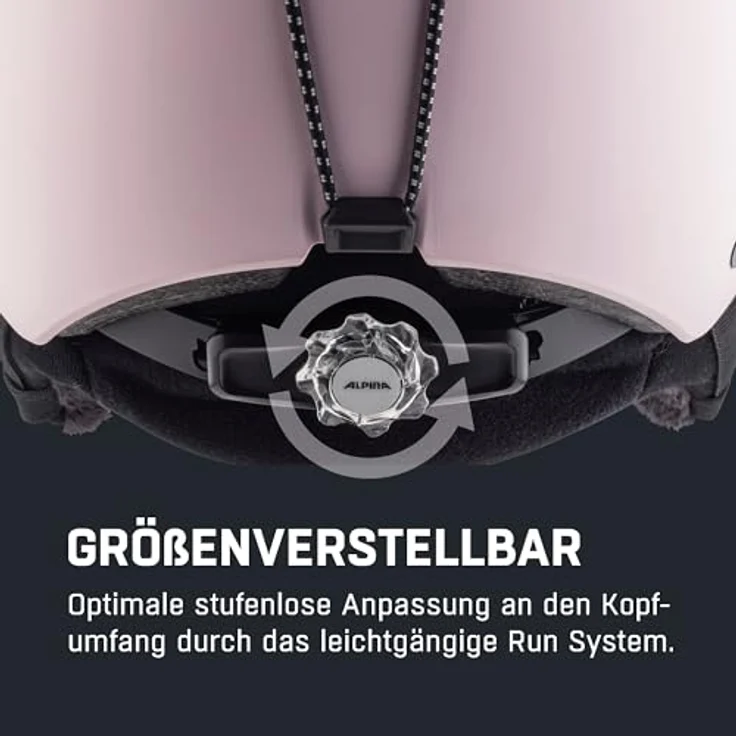 ALPINA ARBER Skihelm für Erwachsene, leichter Hartschalenhelm mit abnehmbaren Ohrenpolstern und optimaler Stoßabsorption - Rose matt - M (54-58 cm) – Bild 5