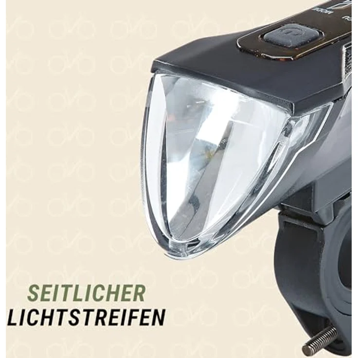 Prophete LED Akku-Beleuchtungs-Set, Fahrradbeleuchtung mit 70/35/20 Lux – Bild 5