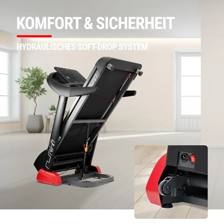 HS HOP-SPORT elektrisches Laufband HS-3500LB, 3,5 PS Motor, Auto Incline, gelenkschonende Dämpfung - schwarz – Bild 4