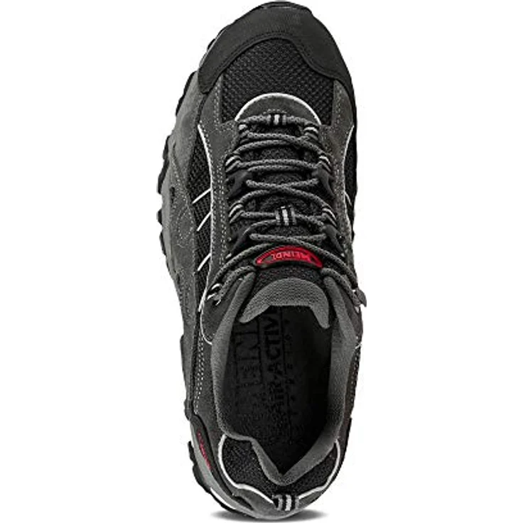 Meindl Herren Wanderschuhe, Outdoorschuhe aus hochwertigem Leder, Größe 44.5, Grau – Bild 2