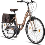 Licorne Bike Stella Plus Premium City Bike in 28 Zoll Aluminium Fahrrad - 21 Gang-Schaltung - Hollandfahrrad (28 Zoll, Gold)