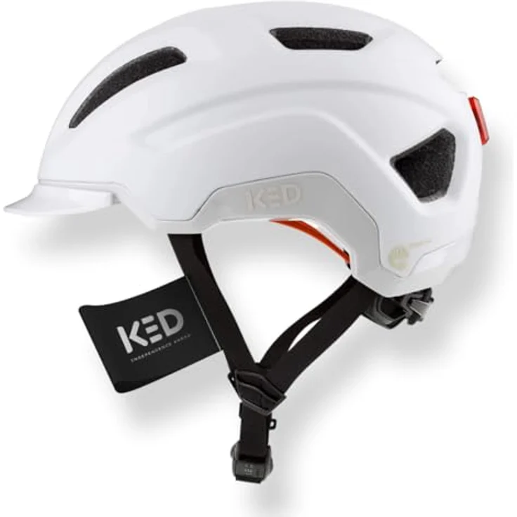 KED Pedalon E-Bike Pedelechelm, Cityhelm mit LED-Rücklicht, NTA8776 Zertifizierung, weiß, Größe L – Bild 1