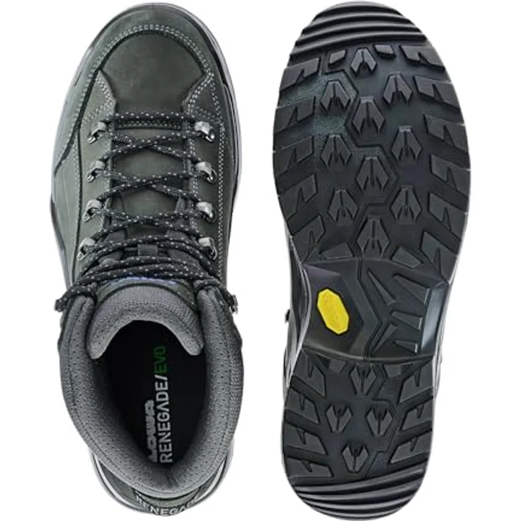 Lowa Renegade EVO Mid GTX, Wasserdichter Wanderschuh aus Nubukleder in anthrazitgrau/stahlblau – Bild 6