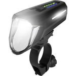 Fischer Fahrrad LED-Frontlicht 110 Lux, mit Sensormodus, Leuchtweiteneinstellung, bis zu 20 Stunden Leuchtdauer, schwarz