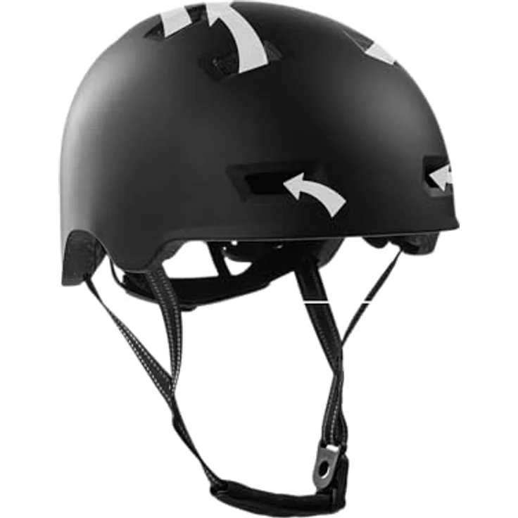 Crazy Safety All Black Velohelm, 57-61 cm, leicht und mit reflektierenden Riemen für bessere Sichtbarkeit – Bild 3