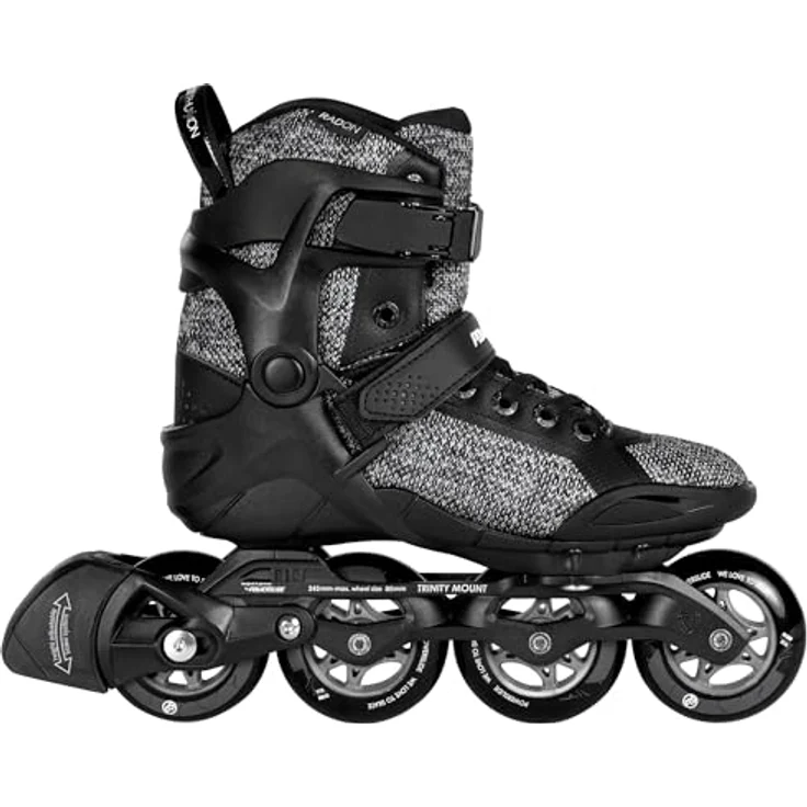 POWERSLIDE Phuzion Radon 80 Trinity SMU 38 Fitness Inlineskate in Schwarz/Weiss, ABEC 5 Kugellager – Bild 2