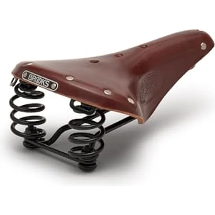 Brooks England Flyer, Ledersattel mit Druckfedern und vorgeweichter Satteldecke, schwarz