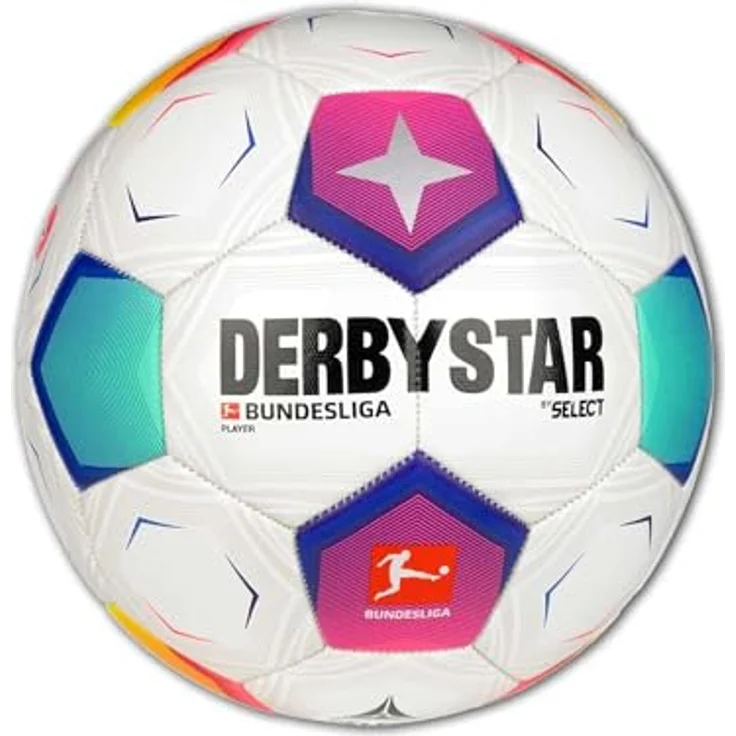 DERBYSTAR Unisex – Erwachsene Bundesliga Player v23 Fußball, weiß, 5 – Bild 1