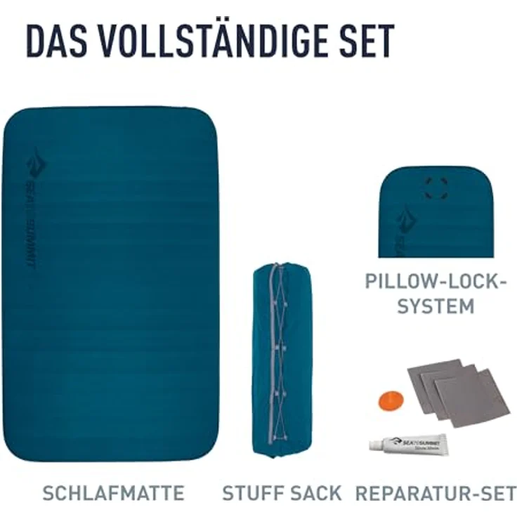 Sea To Summit Comfort Deluxe, Isomatte für Camper Van mit multifunktionalem Ventil und Pillow Lock Patch System, ideal für Volkswagen T5/T6 California – Bild 9