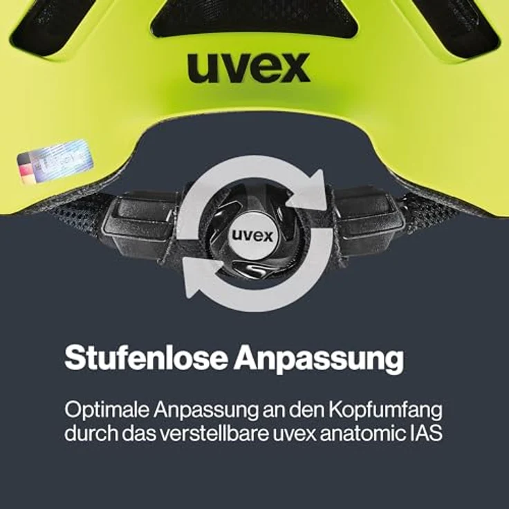 Uvex Sports urban planet LED, Cityhelm mit Hartschalenkonstruktion, 14 Belüftungsöffnungen, mattem Lime-Finish, 54-58 cm – Bild 5