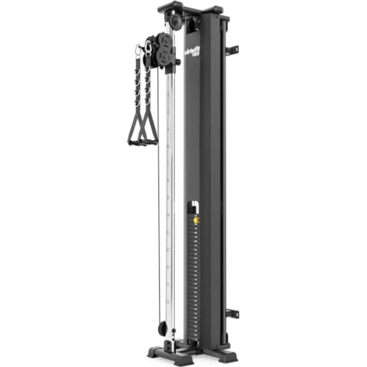VirtuFit PL100 Single Pulley Station, Kabelstation mit 75 kg Gewichtstapel, verstellbaren Umlenkrollen und stabilem Stahlgestell – Bild 1