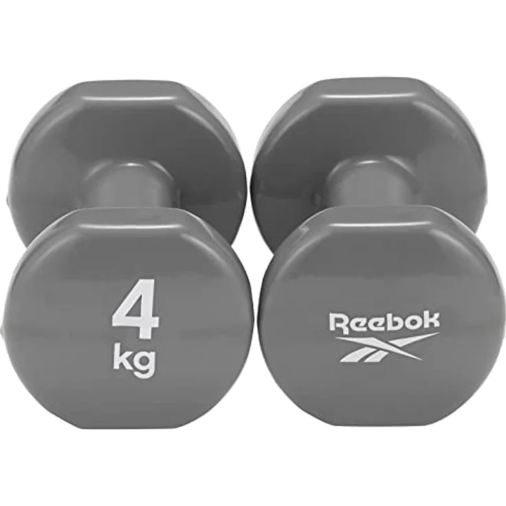 Reebok Hanteln, kompakte Vinyl-Hanteln in verschiedenen Gewichtsklassen von 1 bis 5 kg mit rutschfester Oberfläche – Bild 8